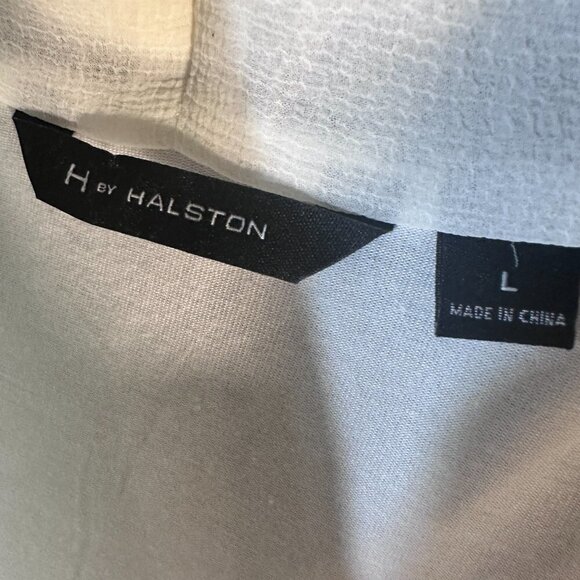 H by Halston Size Large Blouse Flowy Short Sleeve Vintage EUC - Picture 3 of 5